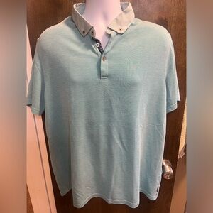 Ted Baker London Mens Blue/Green Short Sleeve Polo Shirt Size 7